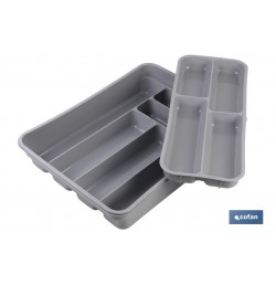 CUBERTERO  GRIS 40X30X7 cm DOS ALTURAS venta unitaria