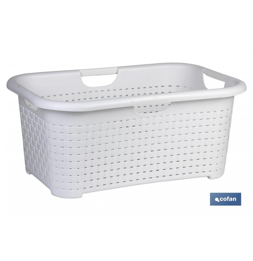 CESTA MULTIUSOS  CREMA  59X38X26 cm venta unitaria