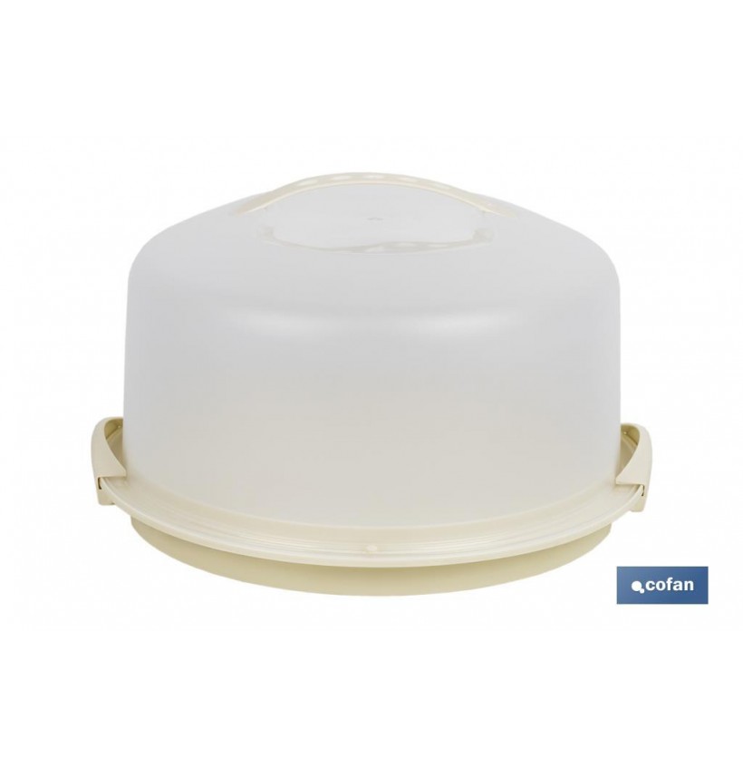 TARTERA REDONDA PAVLOVA OPACA  ASAS  CREMA CLARO 34.5X18.5cm