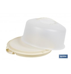 TARTERA REDONDA PAVLOVA OPACA  ASAS  CREMA CLARO 34.5X18.5cm
