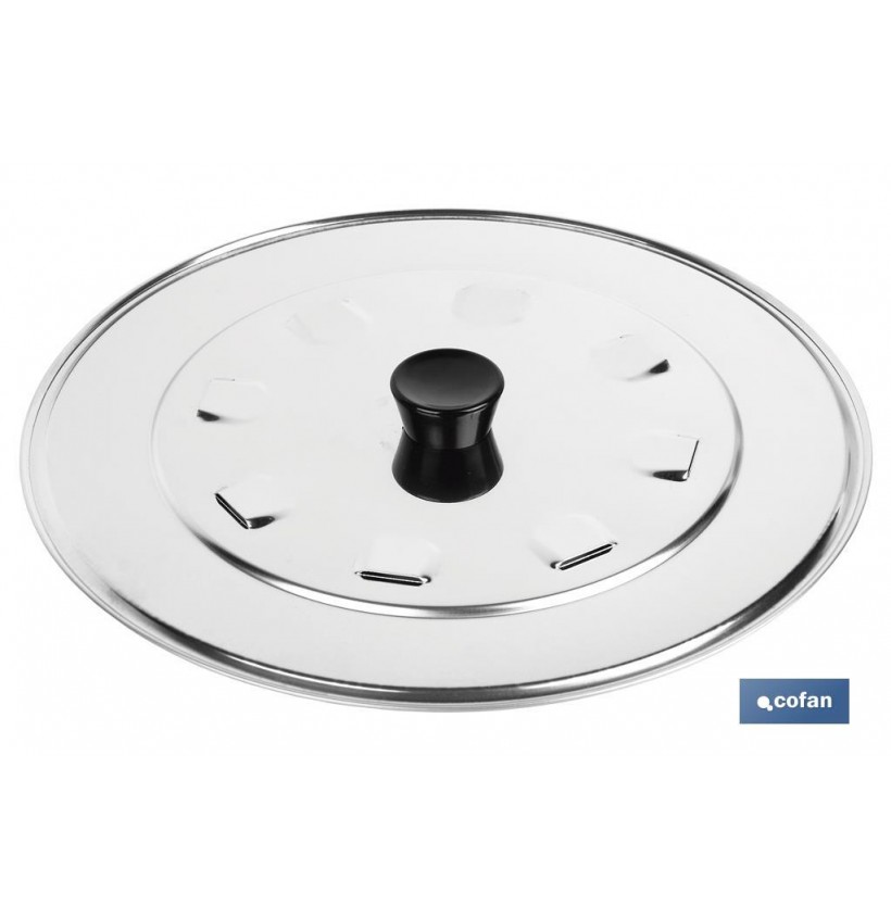 TAPA C/DESVAPO ACERO INOX 32 cm venta unitaria