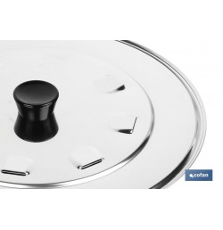 TAPA C/DESVAPO ACERO INOX 32 cm venta unitaria