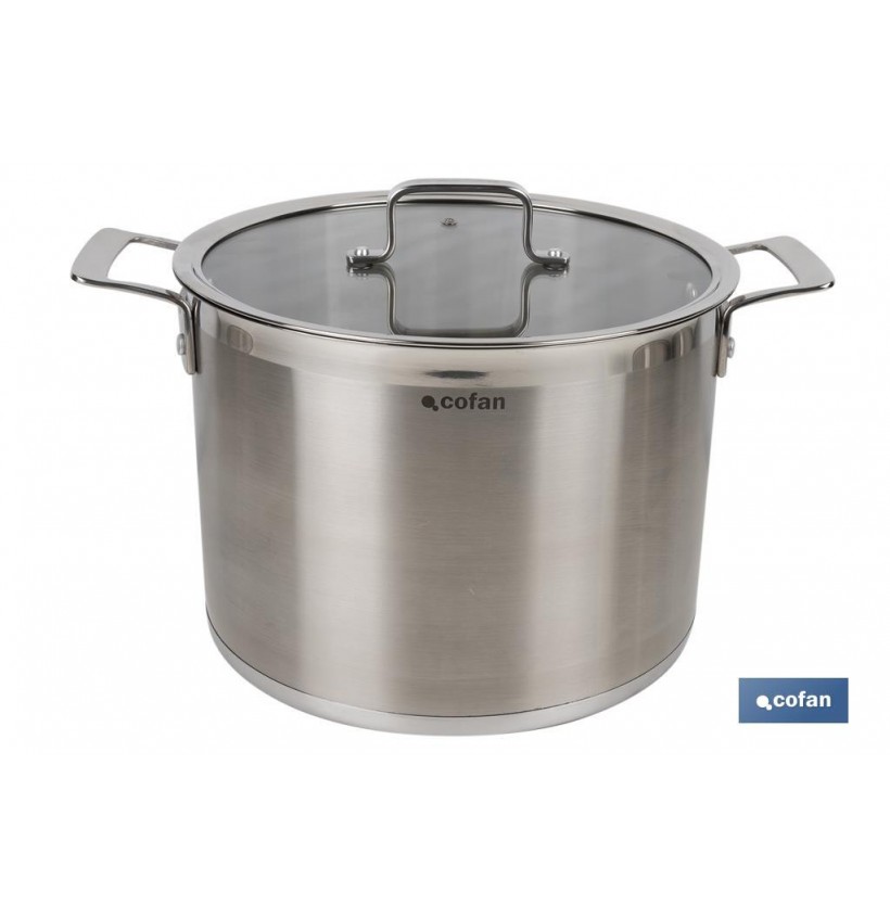 CACEROLA CON TAPA 9.7L ACERO INOX 18/10 MODELO CADENZA