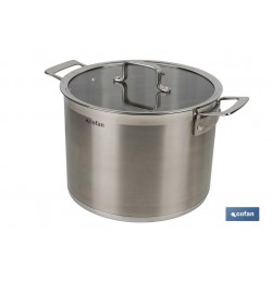 CACEROLA CON TAPA 9.7L ACERO INOX 18/10 MODELO CADENZA