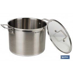 CACEROLA CON TAPA 9.7L ACERO INOX 18/10 MODELO CADENZA