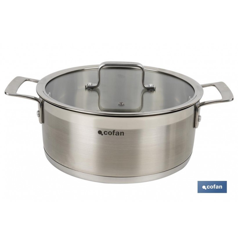 CACEROLA CON TAPA 4.3L ACERO INOX 18/10 MODELO CADENZA