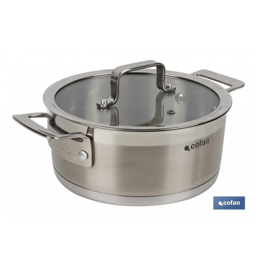CACEROLA CON TAPA 2.5L ACERO INOX 18/10 MODELO CADENZA