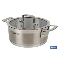 CACEROLA CON TAPA 2.5L ACERO INOX 18/10 MODELO CADENZA