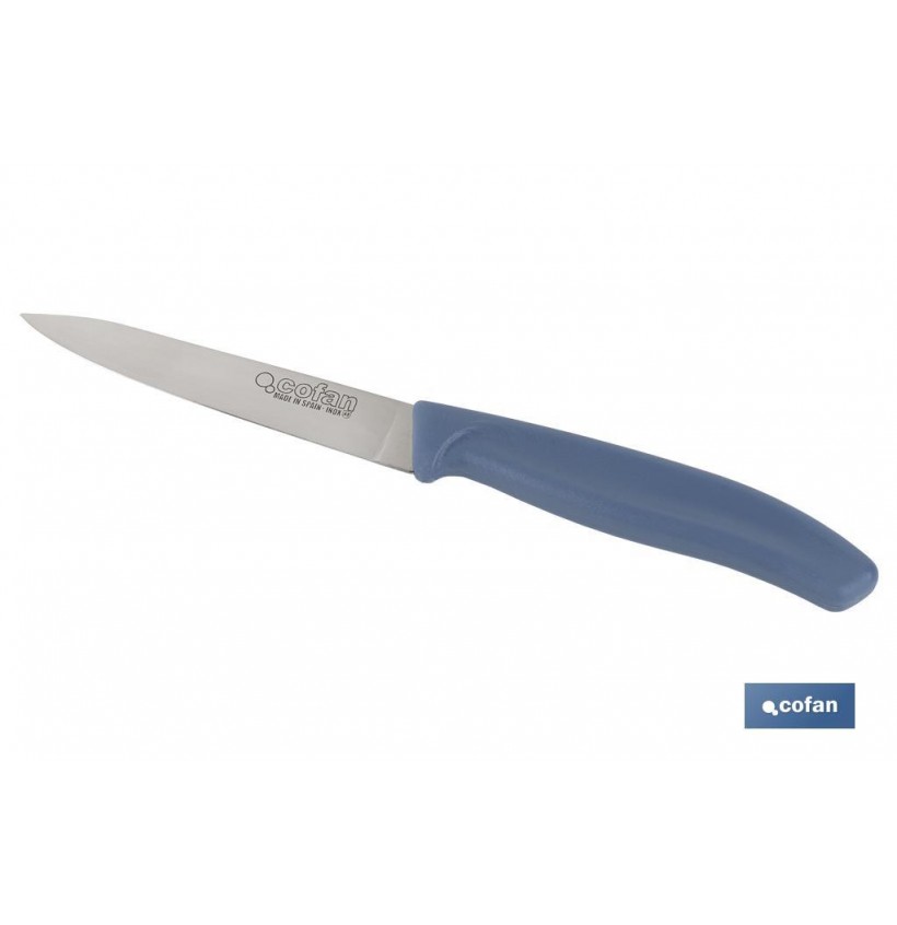 PACK 3 CUCHILLOS PUNTILLA 10cm  AZUL  MODELO ALCARAVEA