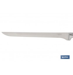 CUCHILLO JAMONERO/SALMONERO HOJA 25cm MODELO AGUACEJO ROJO