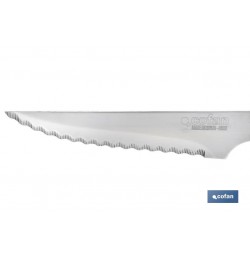 PACK 3 CUCHILLO CHULETERO MICRODENTADO HOJA 10cm  MODELO GULASH COLOR NOGAL