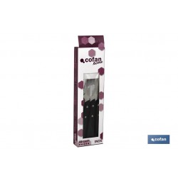 PACK 3 CUCHILLO CHULETERO MICRODENTADO HOJA 10cm  MODELO GULASH NEGRO