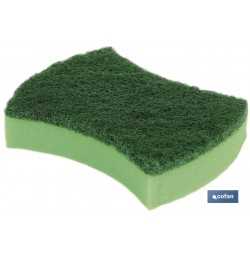 PACK DE 3  ESTROPAJOS VERDES CON ESPONJA