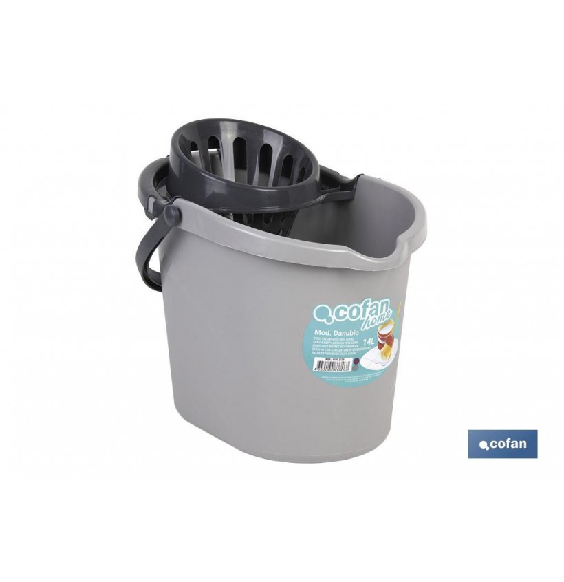 CUBO ESCURRIDOR 14 L GRIS CLARO