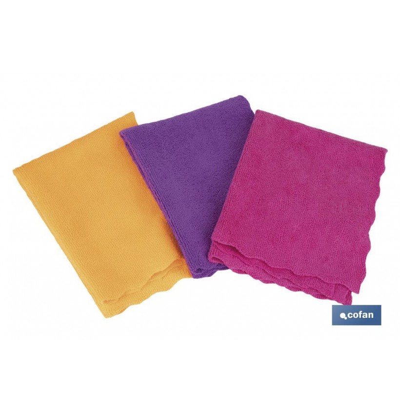 PACK DE 3 BAYETAS DE MICROFIBRA 40X30cm venta unitaria