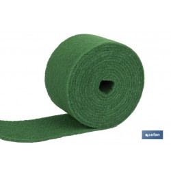 ROLLO ESTROPAJO FIBRA FUERTE VERDE 14X6 m