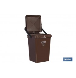 CONTENEDOR MARRON PARA RESIDUOS ORGANICOS  25L