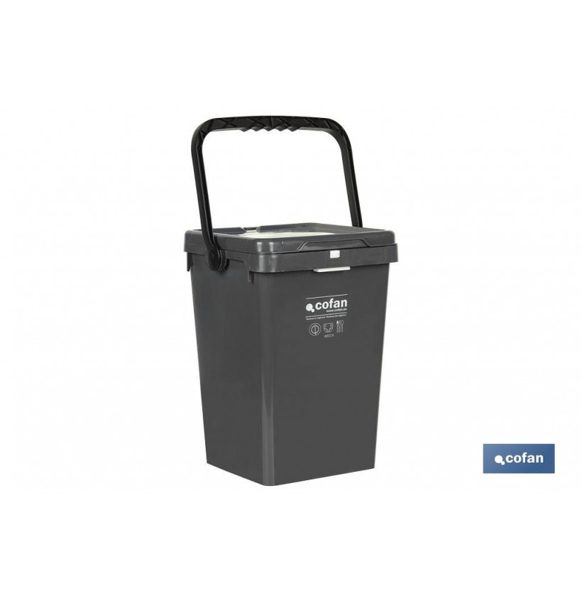 CONTENEDOR GRIS PARA RESTOS  25L.