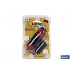 DISPENSADOR DE BOLSAS MASCOTA CON LINTERNA LED  13,5 X 4,5 CM