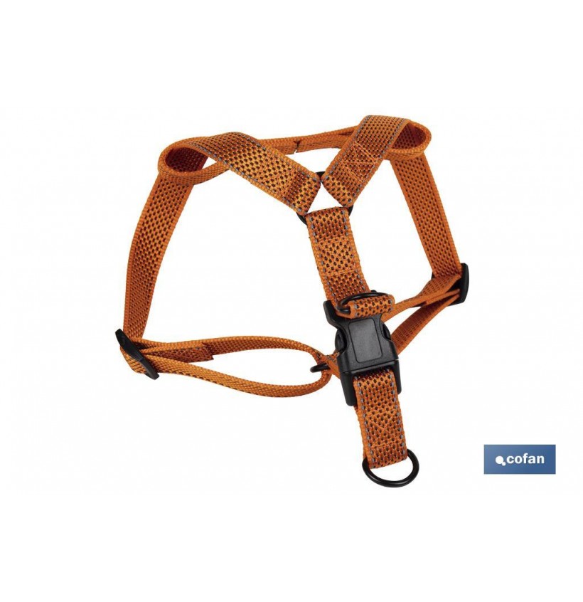 ARNES PARA PERROS REFLECTANTE NARANJA 2,5 X 50-70 CM