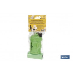DISPENSADOR DE BOLSAS PARA MASCOTAS VERDE 7,8X5 CM