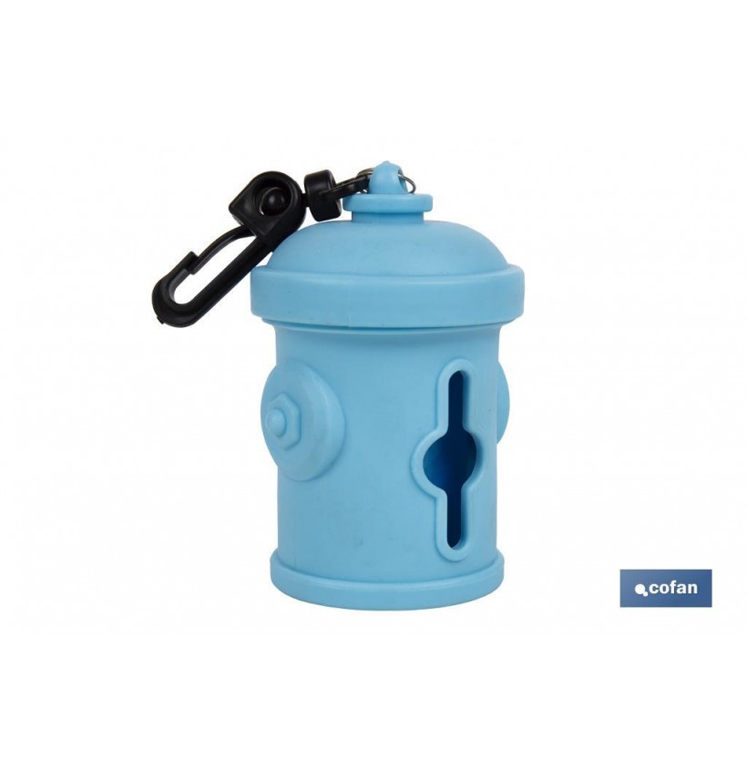 DISPENSADOR DE BOLSAS PARA MASCOTAS AZUL 7,8X5CM