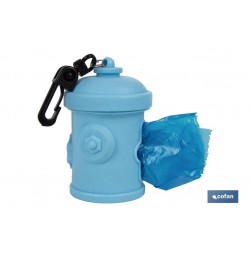 DISPENSADOR DE BOLSAS PARA MASCOTAS AZUL 7,8X5CM
