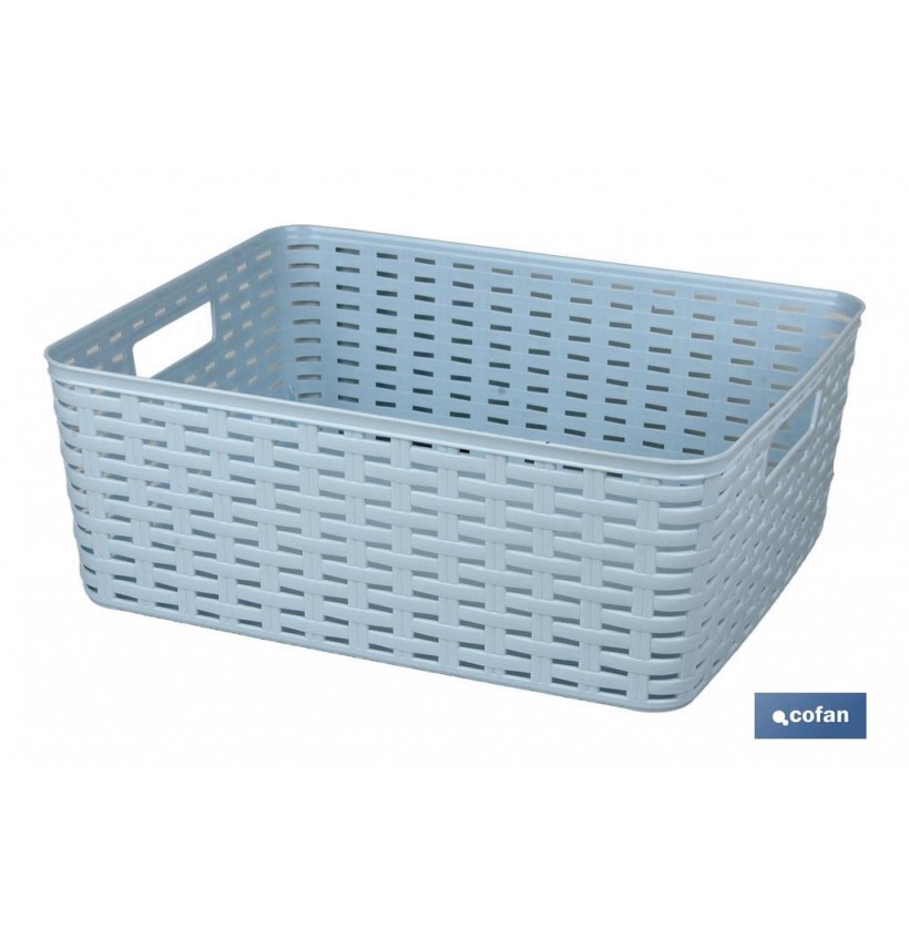 CESTA  MULTIUSOS  12L 36X28X13.5cm AZUL CIELO
