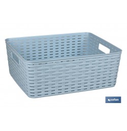 CESTA  MULTIUSOS 12L 36X28X13.5 cm BEIGE