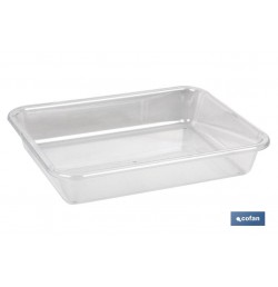 BANDEJA 18.5X14.5X5.5cm MULTIUSOS TRANSPARENTE venta unitaria