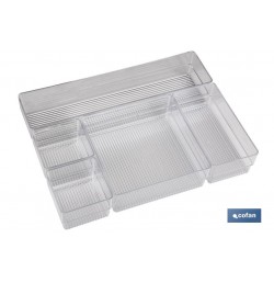 SET ORGANIZADOR COSMETIC 30X23X8cm TRANSPARENTE