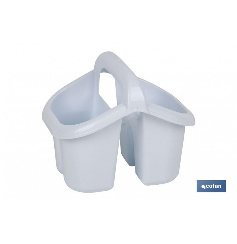 ESCURRECUBIERTOS  CON ASA BLANCO 19.5X15.5X16cm venta unitaria