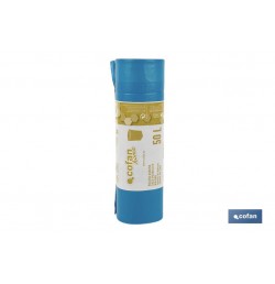 BOLSA DE BASURA  AUTOCIERRE PERFUMADA  70 x70 cm G.120 COLOR AZUL10 UDS 50l