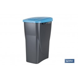 CUBO DE BASURA PARA RECICLAR 15 LITROS  COLOR AZUL 20 X 31  X 42 CM
