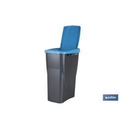 CUBO DE BASURA PARA RECICLAR 15 LITROS  COLOR AZUL 20 X 31  X 42 CM