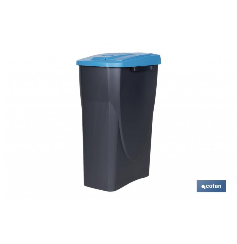 CUBO DE BASURA PARA RECICLAR 25 LITROS  COLOR AZUL 21.5 X 36 X 51 CM