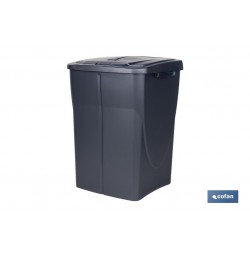CUBO DE BASURA PARA RECICLAR 45 LITROS  COLOR GRIS 36.5 X 36 X 51  CM