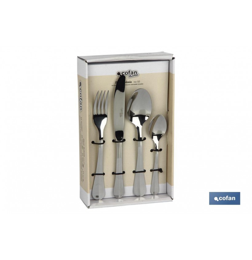 CUBERTERIA INOX MODELO BOLONIA 24 pcs C-18/0 2 mm