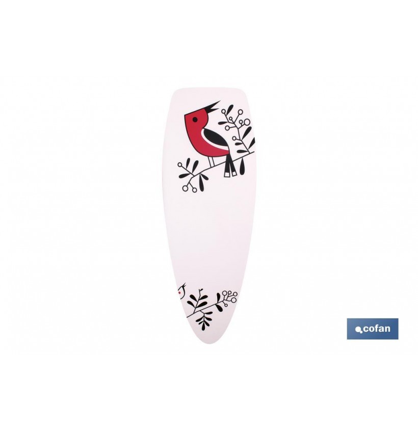 FUNDA TABLA PLANCHAR ACOLCHADA 135X53  PAJARO