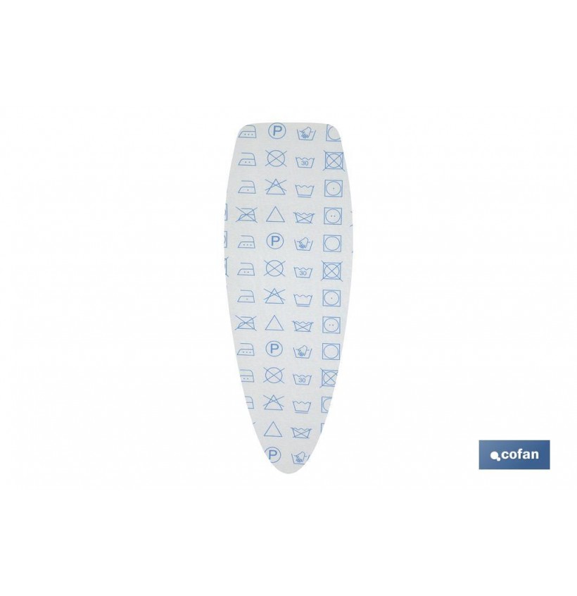 FUNDA TABLA PLANCHAR ALGODÓN 135X53 SIMBOLOS LAVAR