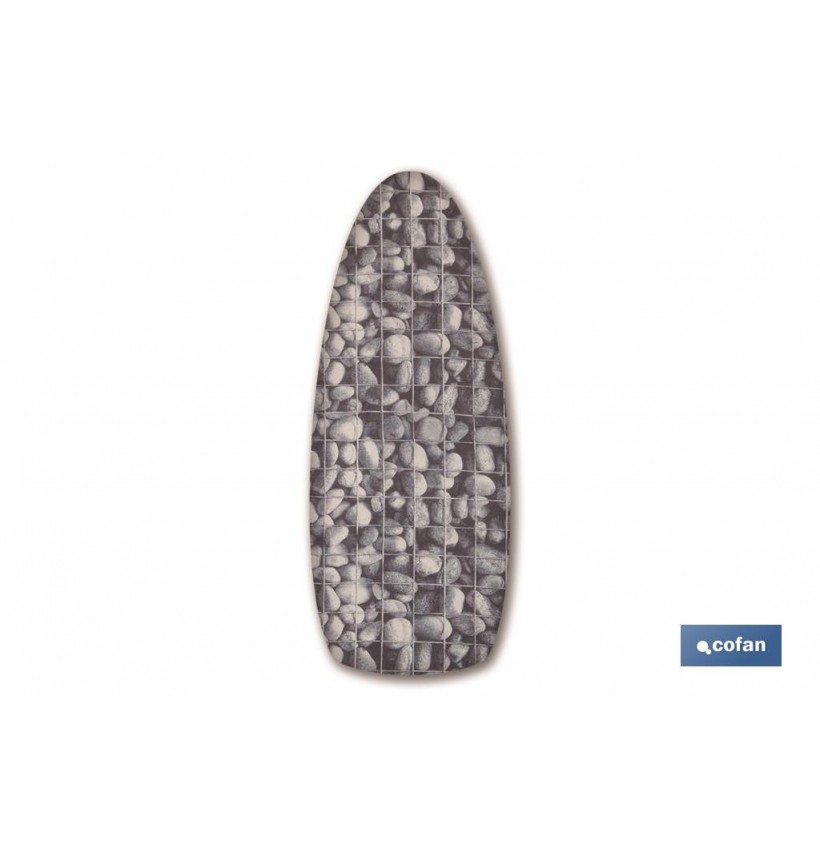 FUNDA TABLA PLANCHAR ACOLCHADA 140X60 PIEDRAS