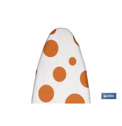 FUNDA TABLA PLANCHAR ACOLCHADA 140X60 LUNARES NARANJAS