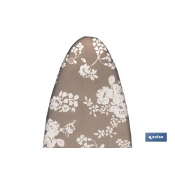 FUNDA TABLA PLANCHAR ACOLCHADA 140X60 FLORES BLANCAS