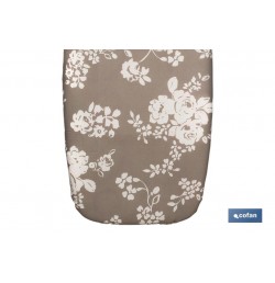 FUNDA TABLA PLANCHAR ACOLCHADA 140X60 FLORES BLANCAS