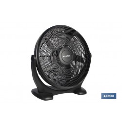 VENTILADOR DE SUELO 5 PALAS 3 VELOCIDADES 90W NEGRO