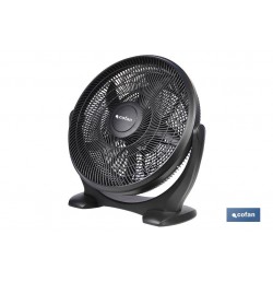 VENTILADOR DE SUELO 5 PALAS 3 VELOCIDADES 90W NEGRO