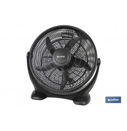 VENTILADOR DE SUELO 5 PALAS 3 VELOCIDADES 90W NEGRO