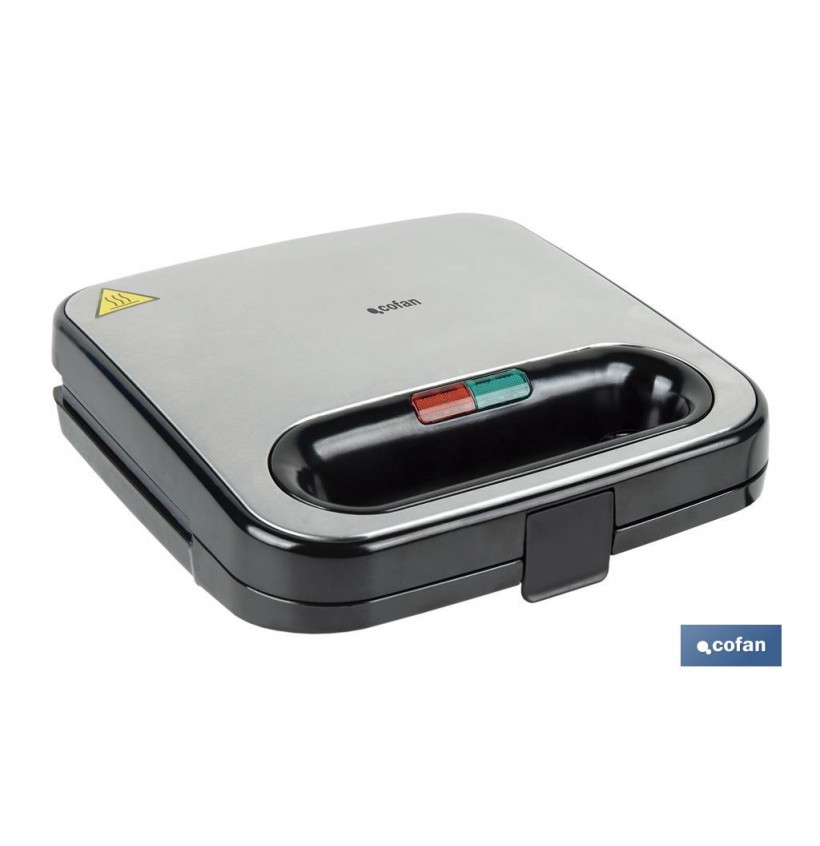 SANDWICHERA COLOR ACERO /NEGRA 750W 23.7 X 23.3 X 8 cm