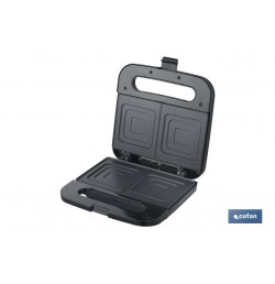 SANDWICHERA COLOR ACERO /NEGRA 750W 23.7 X 23.3 X 8 cm