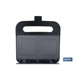 SANDWICHERA COLOR ACERO /NEGRA 750W 23.7 X 23.3 X 8 cm